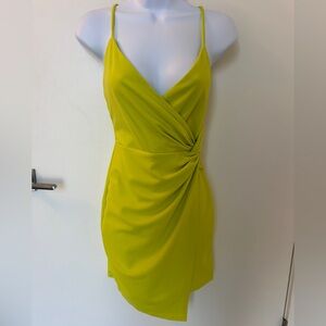 Fashion Nova Lime Green Mini Dress